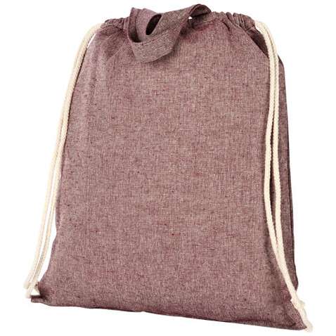 Pheebs 150 g/m² recycelter Turnbeutel 6L, heather Maroon rot bedrucken, Art.-Nr. 12045904