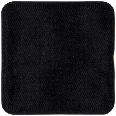 Leaf kabelloses 5W Ladepad aus Bambus und Stoff, natur, schwarz bedrucken, Art.-Nr. 12411800