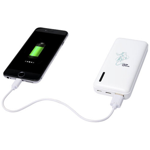 Compress 10.000 mAh High Density Powerbank, weiss bedrucken, Art.-Nr. 12412000