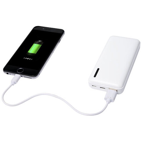 Compress 10.000 mAh High Density Powerbank, weiss bedrucken, Art.-Nr. 12412000