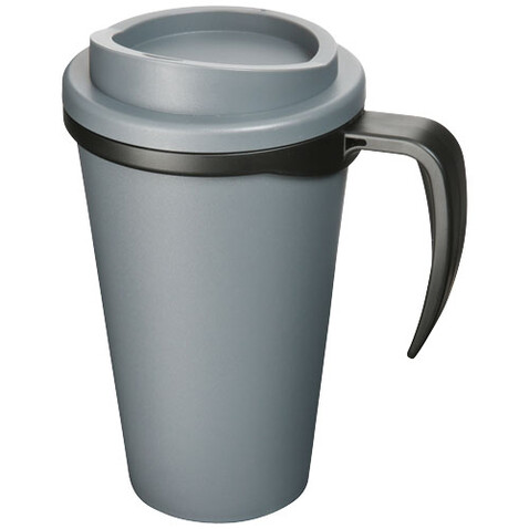 Americano® Grande 350 ml Isolierbecher, grau, schwarz bedrucken, Art.-Nr. 21000428