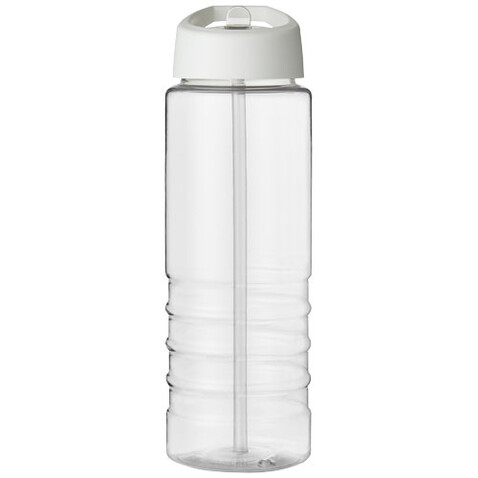 H2O Active® Treble 750 ml Sportflasche mit Ausgussdeckel, transparent, weiss bedrucken, Art.-Nr. 21087701