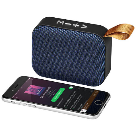 Fashion Stoff Bluetooth®-Lautsprecher, royalblau bedrucken, Art.-Nr. 12413302