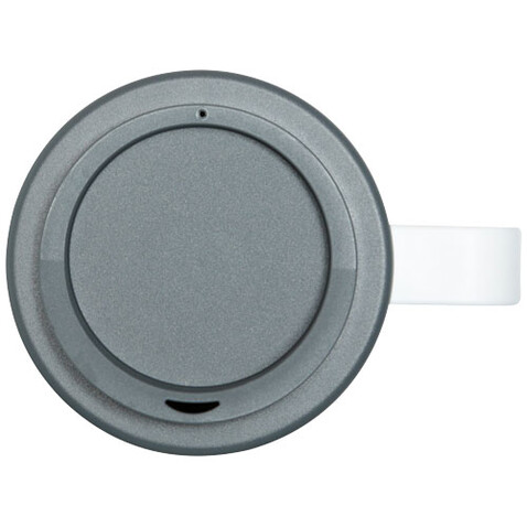 Brite-Ameriano® Grande 350 ml Isolierbecher, weiss, grau bedrucken, Art.-Nr. 21000626