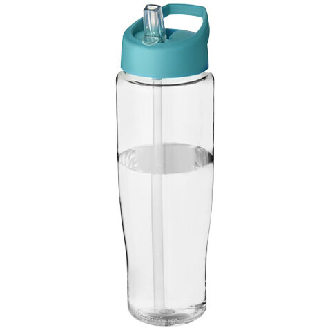 H2O Active® Tempo 700 ml Sportflasche mit Ausgussdeckel, transparent, aquablau bedrucken, Art.-Nr. 21004418