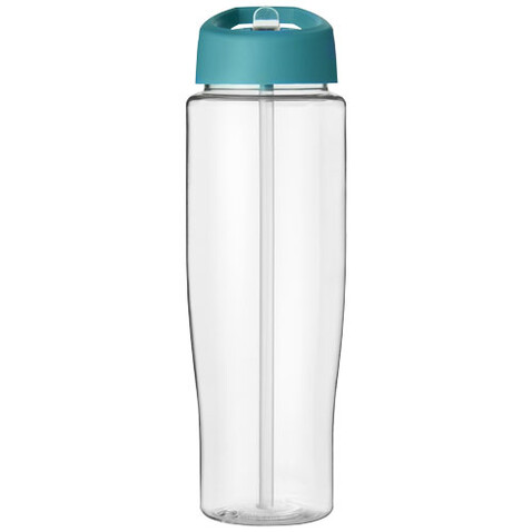 H2O Active® Tempo 700 ml Sportflasche mit Ausgussdeckel, transparent, aquablau bedrucken, Art.-Nr. 21004418