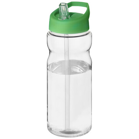 H2O Active® Base 650 ml Sportflasche mit Ausgussdeckel, transparent, grün bedrucken, Art.-Nr. 21004917