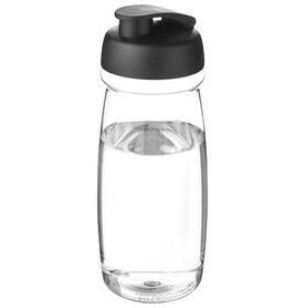 H2O Active® Pulse 600 ml Sportflasche mit Klappdeckel, transparent, schwarz bedrucken, Art.-Nr. 21005415 H2O Active® Pulse 600 ml Sportflasche mit Klappdeckel, transparent, schwarz bedrucken, Art.-Nr. 21005415
