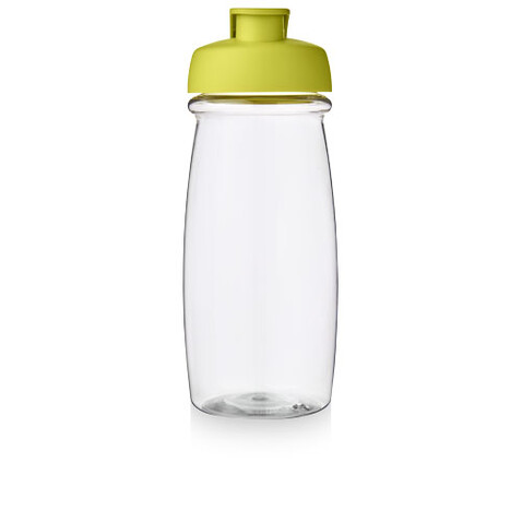 H2O Active® Pulse 600 ml Sportflasche mit Klappdeckel, transparent, limone bedrucken, Art.-Nr. 21005419