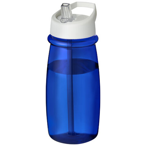 H2O Active® Pulse 600 ml Sportflasche mit Ausgussdeckel, blau, weiss bedrucken, Art.-Nr. 21088206