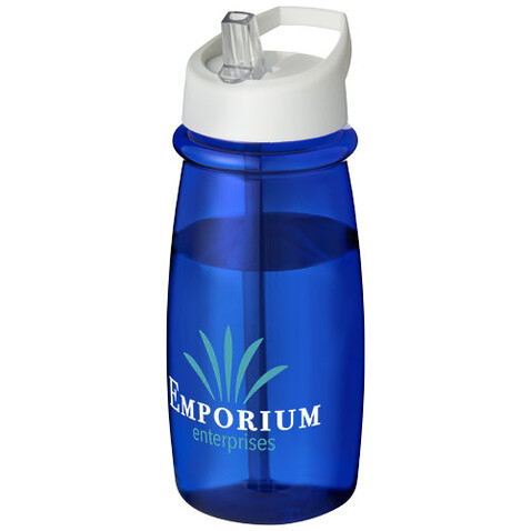 H2O Active® Pulse 600 ml Sportflasche mit Ausgussdeckel, blau, weiss bedrucken, Art.-Nr. 21088206