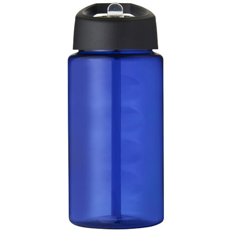 H2O Active® Bop 500 ml Sportflasche mit Ausgussdeckel, blau, schwarz bedrucken, Art.-Nr. 21088306