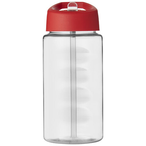 H2O Active® Bop 500 ml Sportflasche mit Ausgussdeckel, transparent, rot bedrucken, Art.-Nr. 21088310