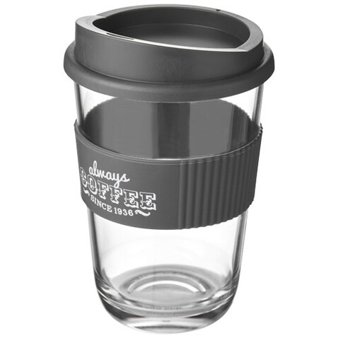 Americano® Cortado 300 ml Becher mit Griff, grau bedrucken, Art.-Nr. 21009012