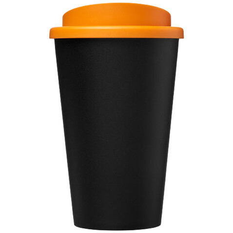 Americano® Eco 350 ml recycelter Becher, schwarz, orange bedrucken, Art.-Nr. 21042202