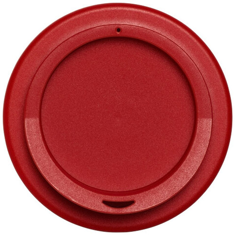 Americano® Eco 350 ml recycelter Becher, schwarz, rot bedrucken, Art.-Nr. 21042203