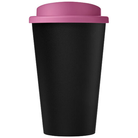 Americano® Eco 350 ml recycelter Becher, schwarz, rosa bedrucken, Art.-Nr. 21042204