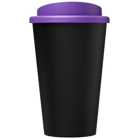 Americano® Eco 350 ml recycelter Becher, schwarz, lila bedrucken, Art.-Nr. 21042205