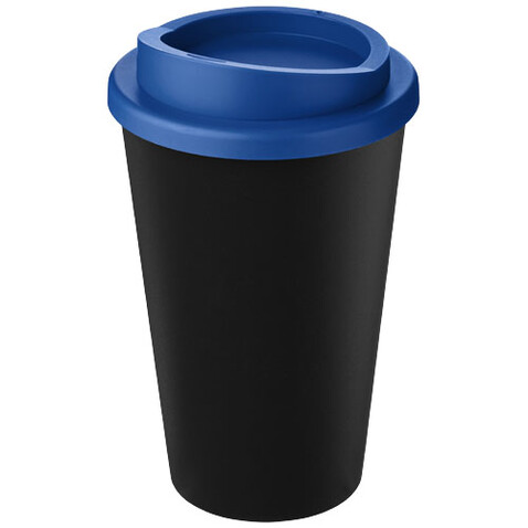 Americano® Eco 350 ml recycelter Becher, schwarz, mittelblau bedrucken, Art.-Nr. 21042207 Americano® Eco 350 ml recycelter Becher, schwarz, mittelblau bedrucken, Art.-Nr. 21042207
