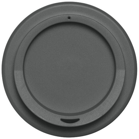 Americano® Eco 350 ml recycelter Becher, schwarz, grau bedrucken, Art.-Nr. 21042211
