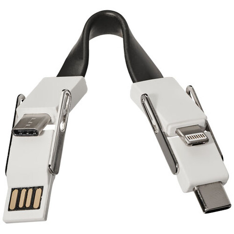 One 4-in-1 Kabel, schwarz bedrucken, Art.-Nr. 12412400