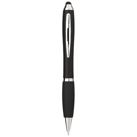 Nash Stylus bunter Kugelschreiber mit schwarzem Griff, schwarz bedrucken, Art.-Nr. 10639200