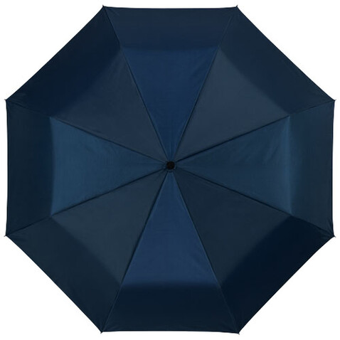 Alex 21,5&quot; Vollautomatik Kompaktregenschirm, navy, silber bedrucken, Art.-Nr. 10901606