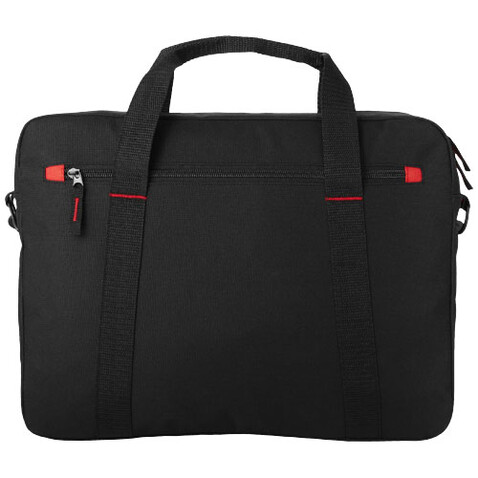 Vancouver 15,4&quot; Laptop-Konferenztasche 6L, schwarz, rot bedrucken, Art.-Nr. 11964400