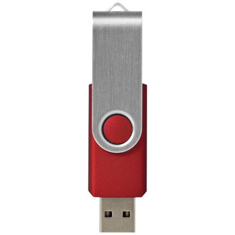 Rotate-Basic 2 GB USB-Stick, rot, silber bedrucken, Art.-Nr. 12350403
