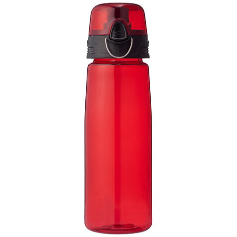 Capri 700 ml Tritan™ Sportflasche, transparent rot bedrucken, Art.-Nr. 10031302