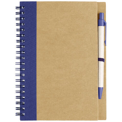 Priestly A6 Recycling Notizbuch mit Stift, natur, navy bedrucken, Art.-Nr. 10626802