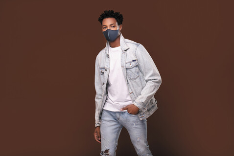 XD DESIGN Masken-Set navy blau, blau bedrucken, Art.-Nr. P265.875