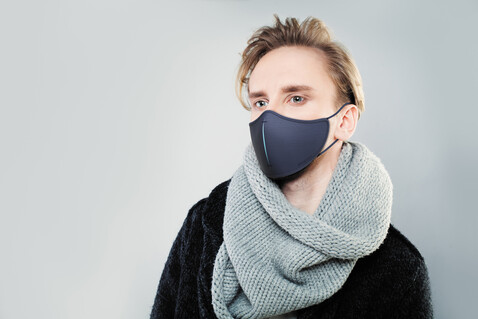 XD DESIGN Masken-Set navy blau, blau bedrucken, Art.-Nr. P265.875