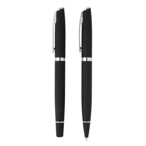 Deluxe Stifte-Set schwarz bedrucken, Art.-Nr. P610.571