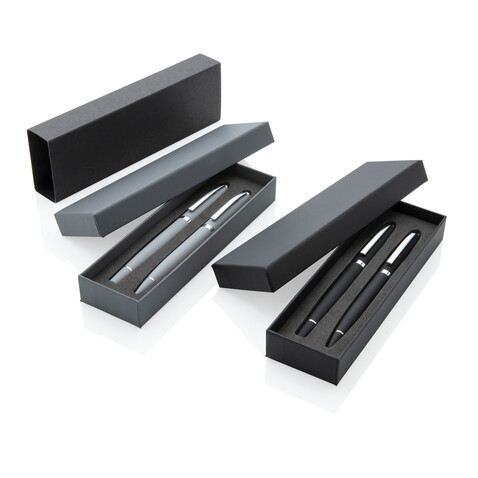 Deluxe Stifte-Set schwarz bedrucken, Art.-Nr. P610.571
