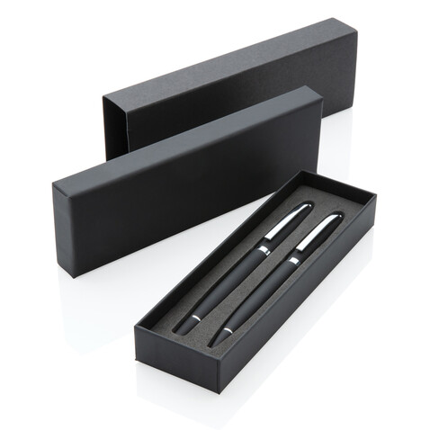 Deluxe Stifte-Set schwarz bedrucken, Art.-Nr. P610.571