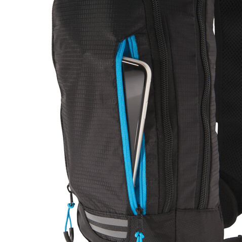 Explorer Ribstop kleiner Wanderrucksack 7L PVC frei schwarz, blau bedrucken, Art.-Nr. P760.161