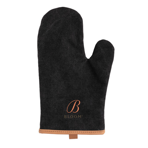 Deluxe Canvas Ofenhandschuh schwarz bedrucken, Art.-Nr. P262.831