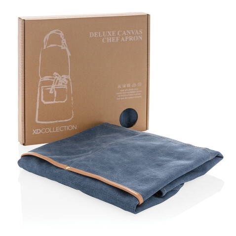 Deluxe Canvas Schürze blau bedrucken, Art.-Nr. P262.825