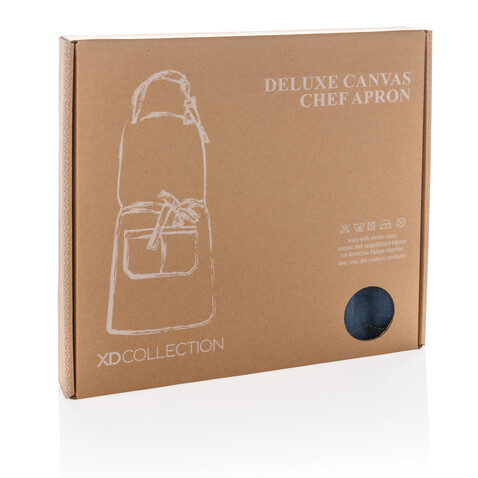 Deluxe Canvas Schürze blau bedrucken, Art.-Nr. P262.825