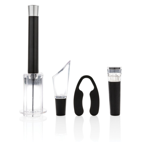 Vino Connoisseur 4-tlg. Set silber bedrucken, Art.-Nr. P911.032