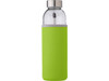 Glasflasche "Neo" (500ml) mit einem Neoprenhülle – Limettengrün bedrucken, Art.-Nr. 019999999_9301