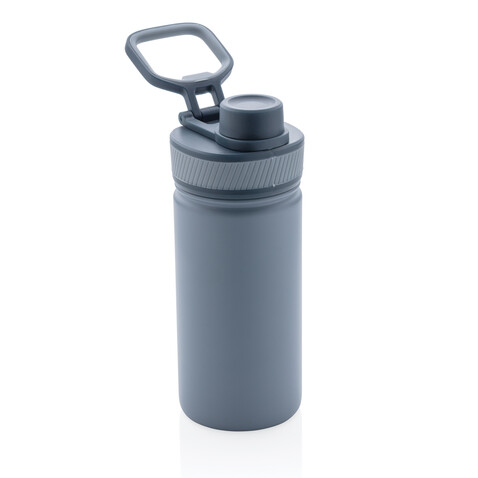 Sport Vakuum-Flasche aus Stainless Steel 550ml blau, blau bedrucken, Art.-Nr. P436.195