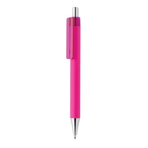 X8 Stift mit Smooth-Touch rosa bedrucken, Art.-Nr. P610.700