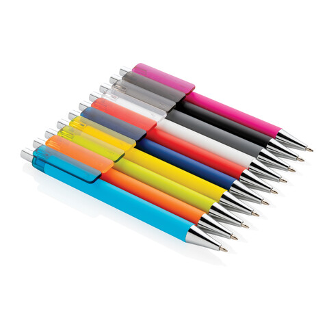 X8 Stift mit Smooth-Touch hellblau bedrucken, Art.-Nr. P610.709