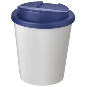 Americano® Espresso 250 ml Isolierbecher mit auslaufsicherem Schraubverschluss, weiss, blau bedrucken, Art.-Nr. 21069901