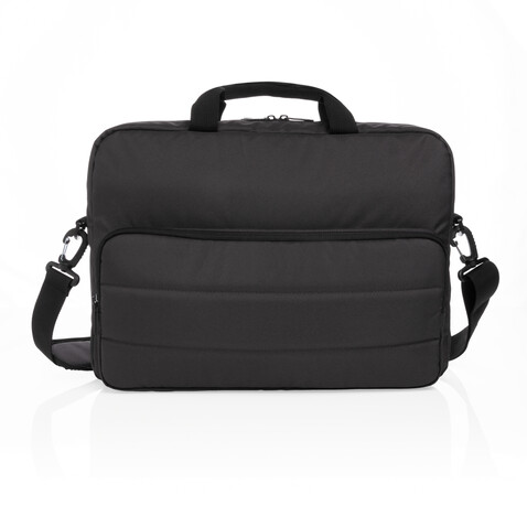 Impact AWARE™ RPET 15,6&quot; Laptop-Tasche schwarz bedrucken, Art.-Nr. P730.041