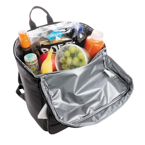 Impact AWARE™ RPET Kühl-Rucksack schwarz bedrucken, Art.-Nr. P733.051