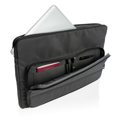 Impact AWARE™ RPET 15,6&quot; Laptop-Sleeve schwarz bedrucken, Art.-Nr. P788.031