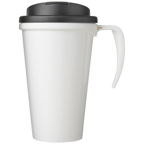 Brite-Ameriano® Grande 350 ml Isolierbecher mit auslaufsicherem Schraubverschluss, weiss, schwarz bedrucken, Art.-Nr. 21042006 Brite-Ameriano® Grande 350 ml Isolierbecher mit auslaufsicherem Schraubverschluss, weiss, schwarz bedrucken, Art.-Nr. 21042006